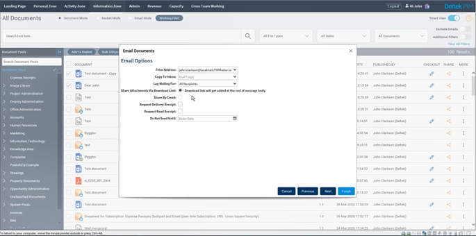 Deltek PIM_DMS Share Document